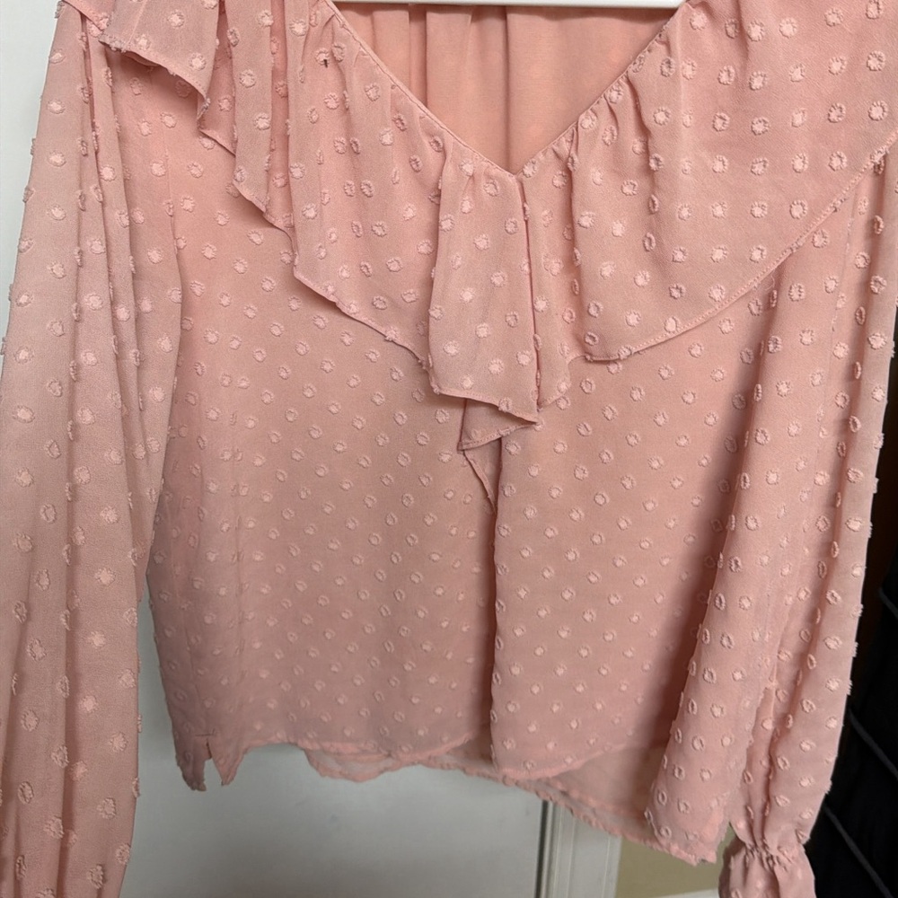 LOFT Blush Pink Textured Blouse